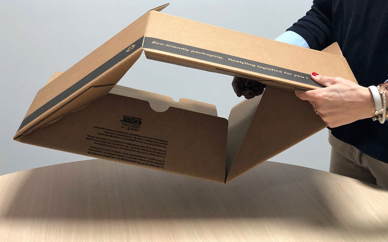 Caja de cartón para envíos grande de fácil montaje