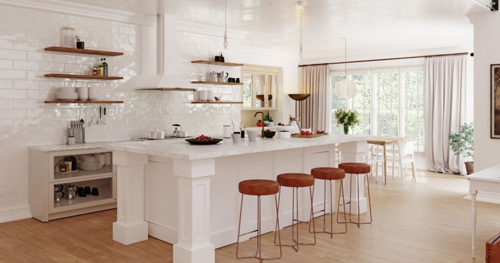 cocinas modernas blancas